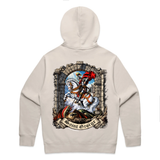 Saint George hoodie in stone, back view