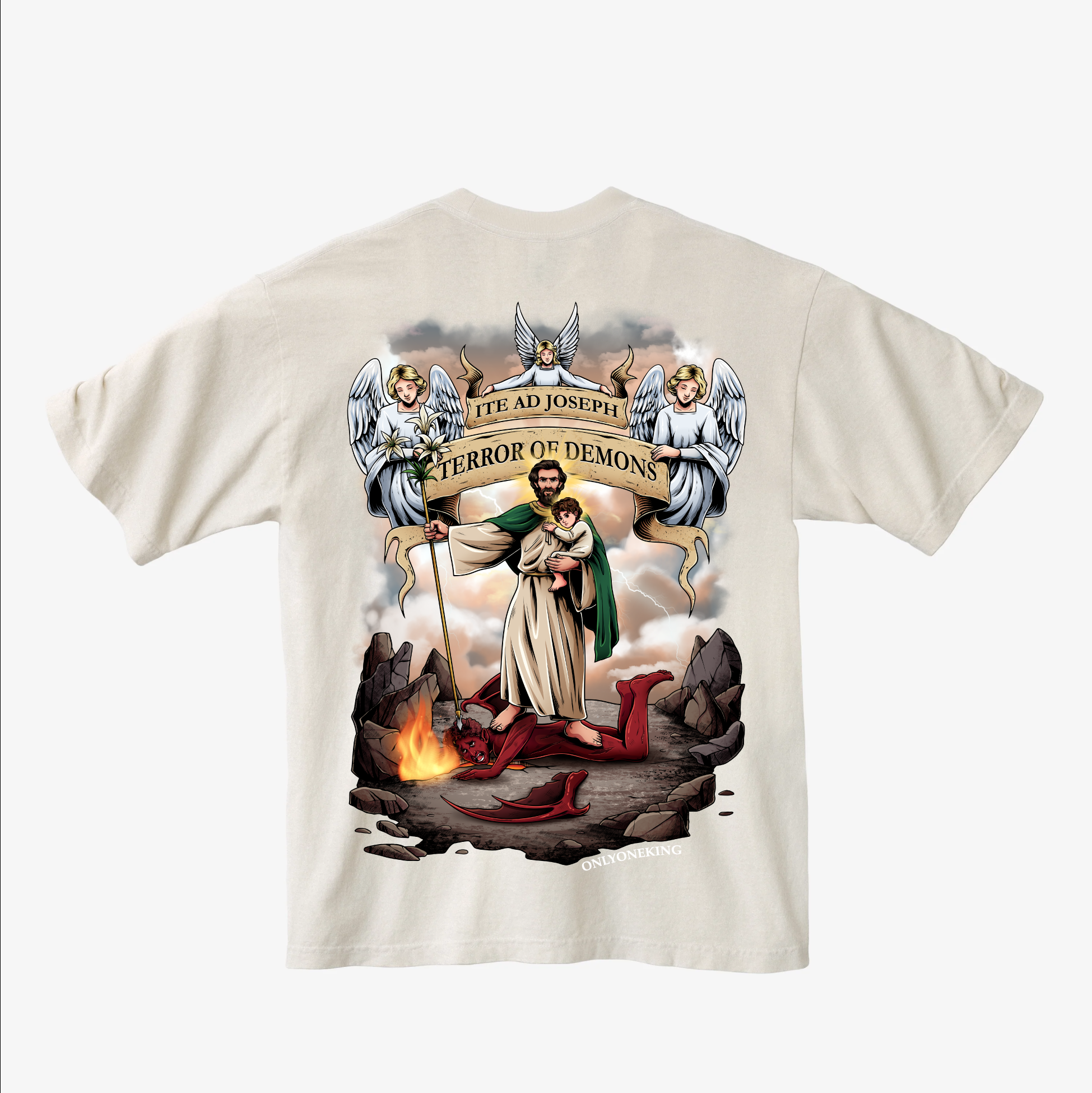 SAINT JOSEPH TERROR OF DEMONS OVERSIZED SHIRT