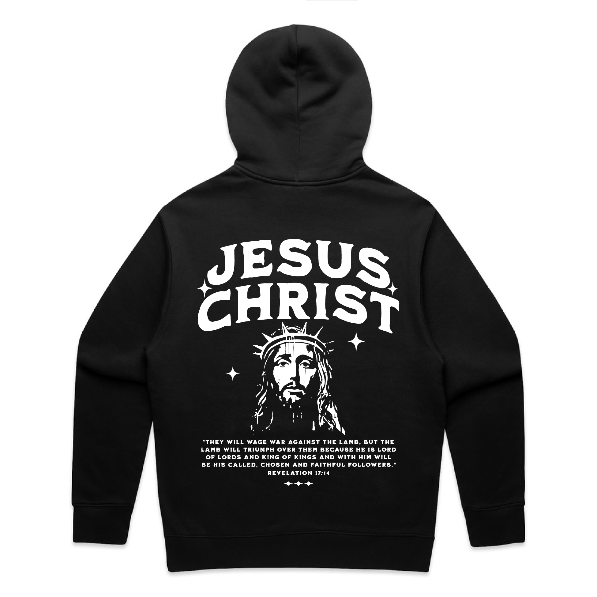 JESUS CHRIST REVELATION 17:14 HOODIE - BLACK