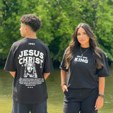 JESUS CHRIST REVELATION 17:14 OVERSIZED TEE - BLACK