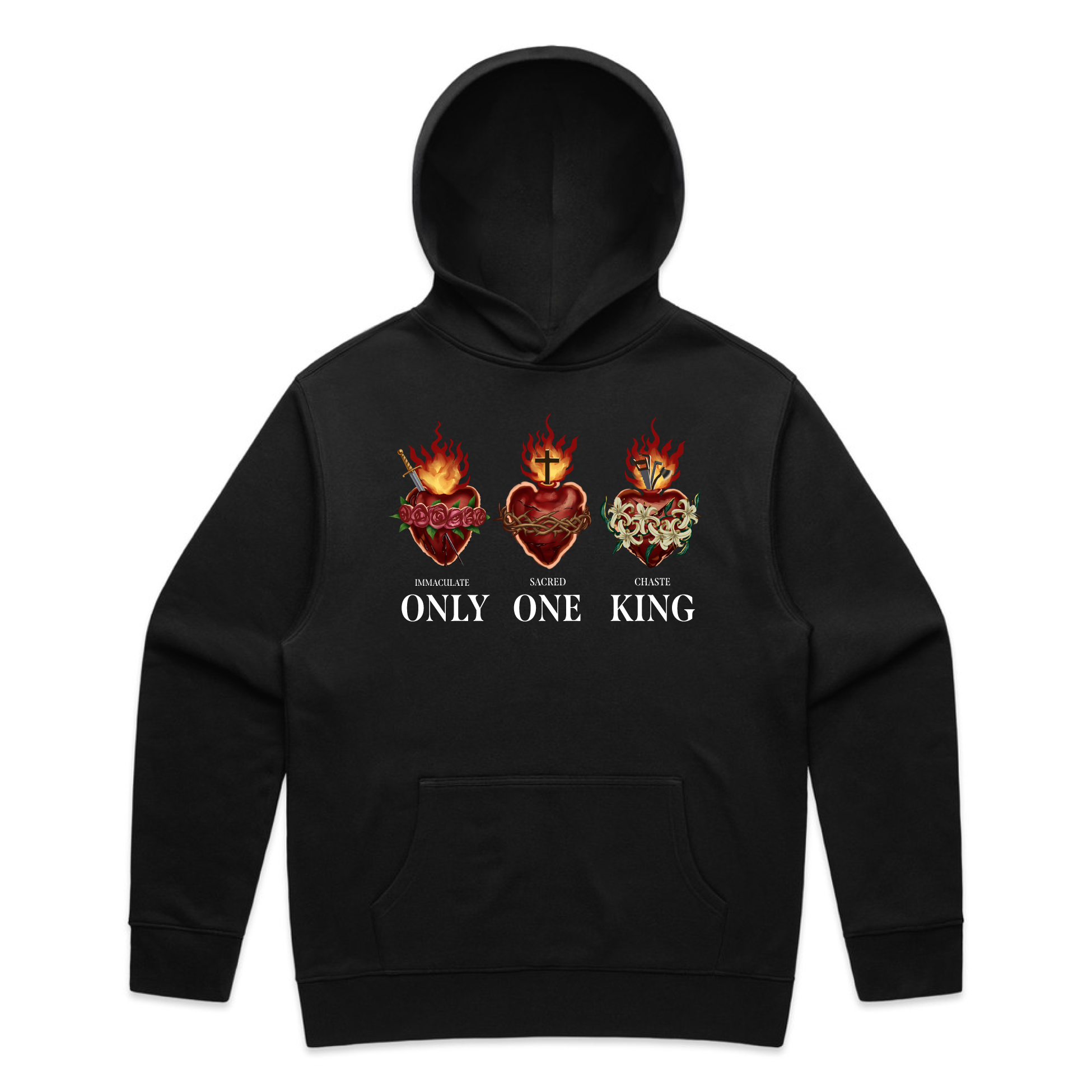 3 HEARTS HOODIE – ONLY ONE KING